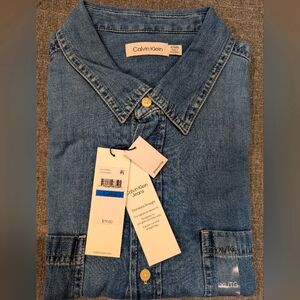 Calvin Klein Blue Casual Button Down Shirt